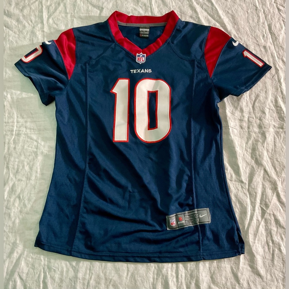 Houston Texans Nike Jersey Youth XL Blue Deandre Hopkins On Field Dri Fit #10